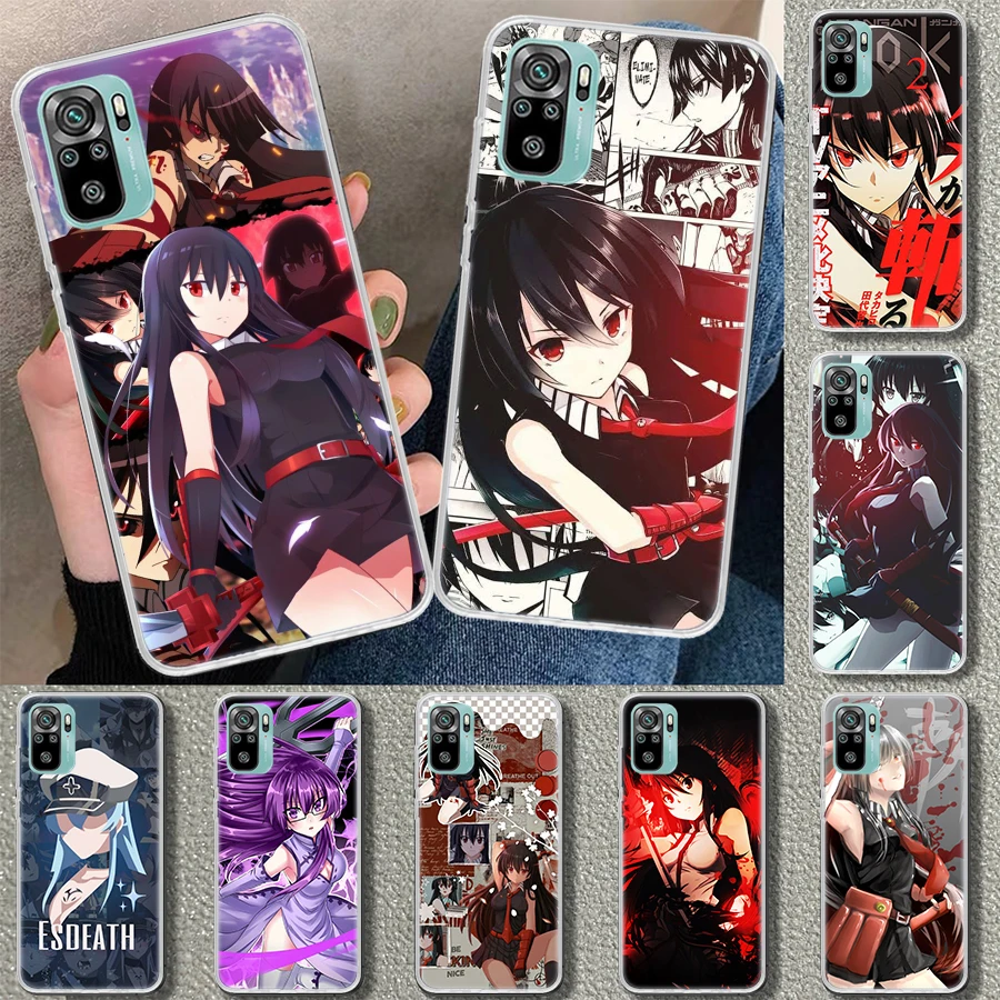 Anime Akame Ga Kill Phone Case Cover for Xiaomi Redmi Note 13 14 12S 12 11 Pro Plus 11S 11T 11E 10 10S Soft Print Coque Note 13 