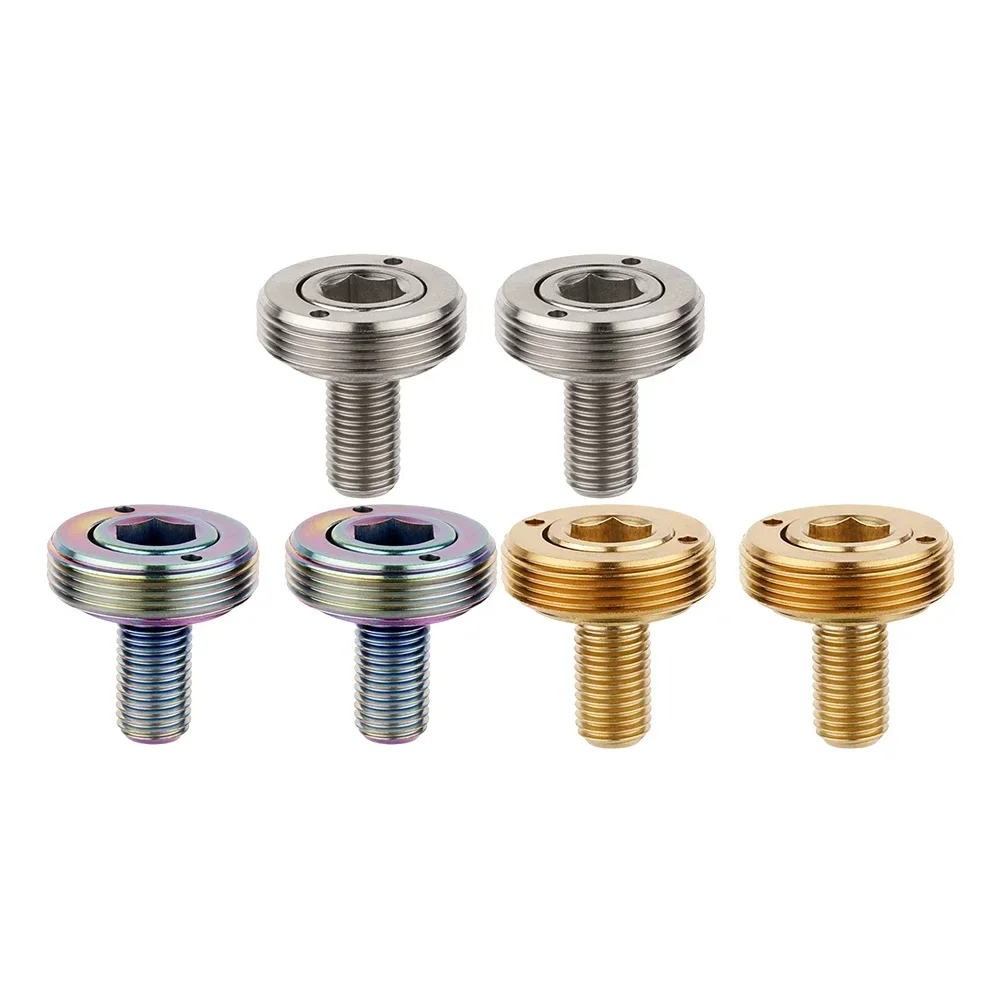 Bike Crankarm Bolt M8x15mm Bicycle Toothed Disc Crank Locking Clam Titanium Alloy Square Hole Bottom Bracket Crank Screw