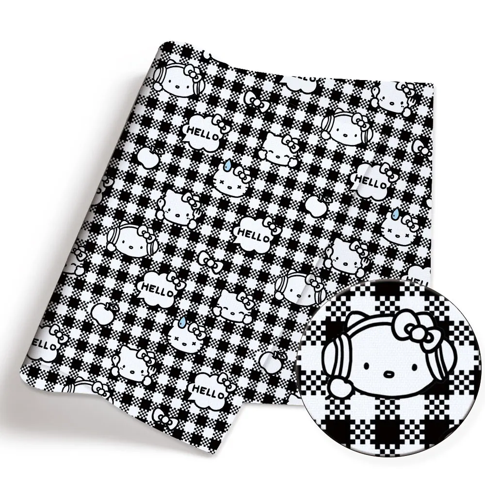 Hello Kitty 140x50CM Cartoon Polyester cotton fabric Patchwork Tissue Kid Home Textile Sewing Doll Dress Curtain cotton Fabric