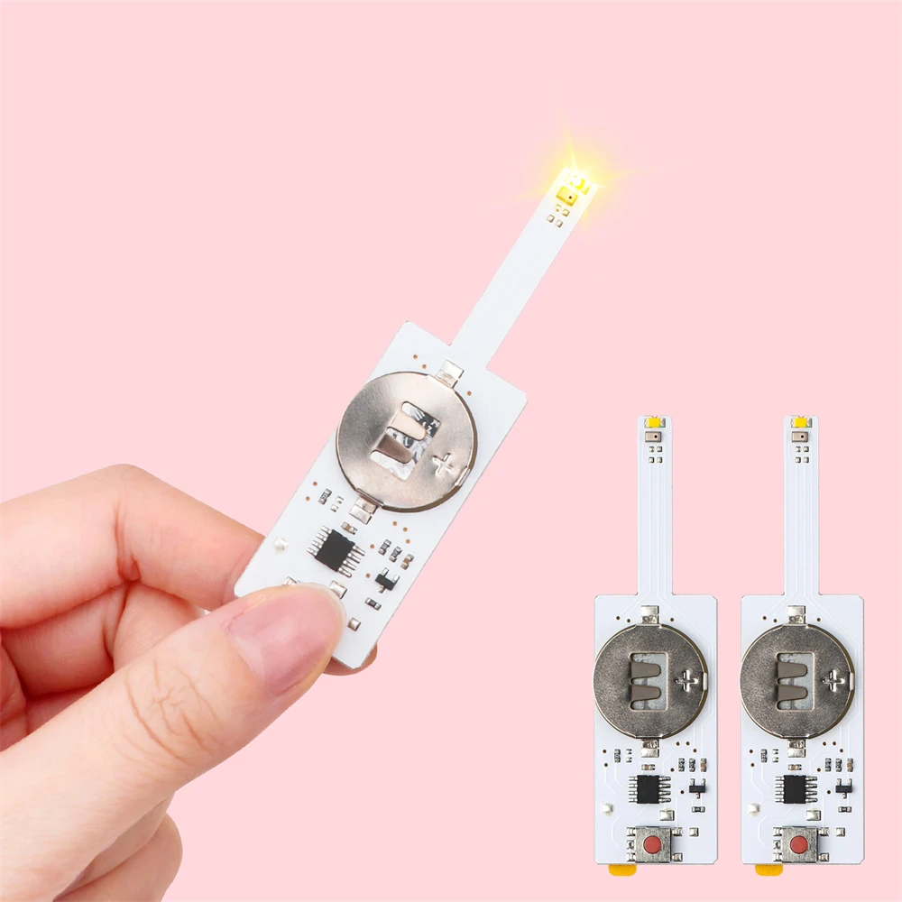 Blow-Out LED Candle Light for Light-Up Birthday Card,Self-Adhesive Light-Up Units,Easy Lights for Making Light-Up Cards