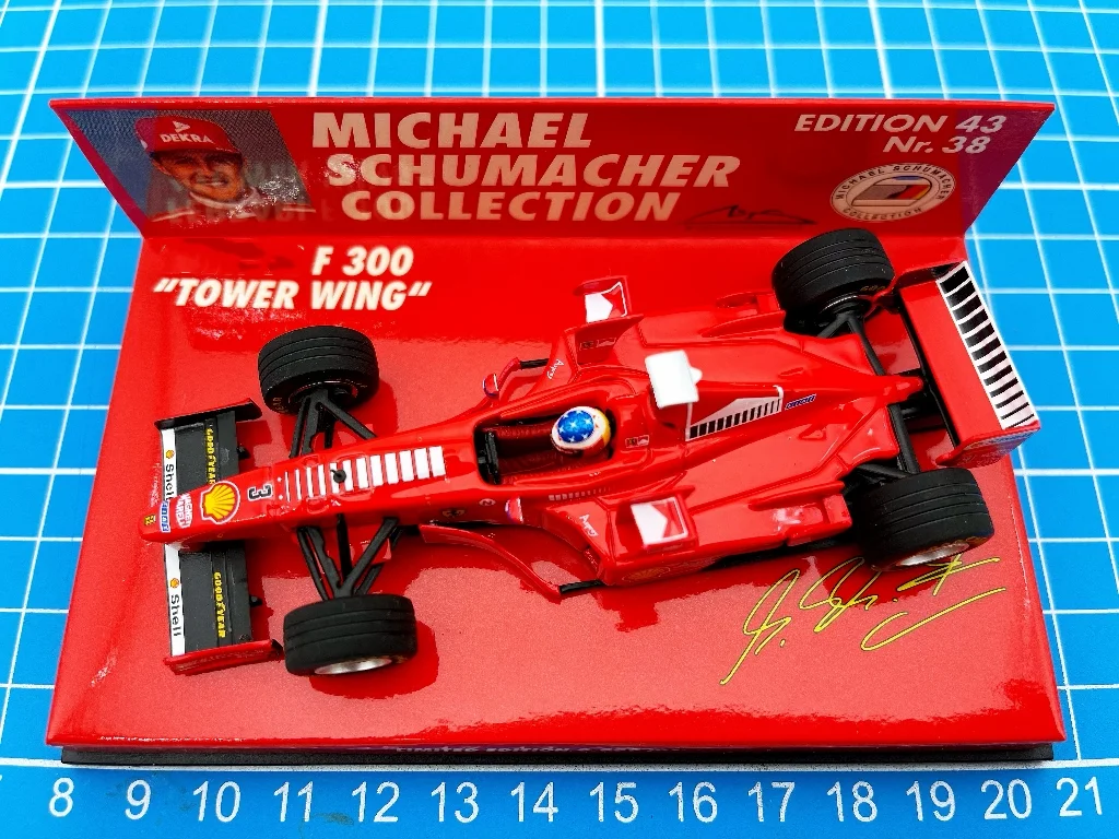 プラスチック製のスタティックな車のシミュレーション,1:43 f1 f300 1998 michaosacher,限定版,ギフト玩具