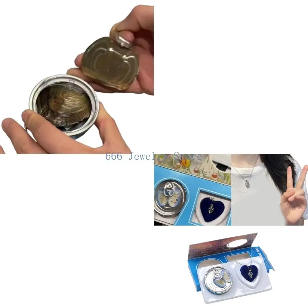 F2TD Pack Of 1 Perfect Surprise Gift DIY Pearls Accessory Featuring Fun Oysters Unboxing And Creative Can Container For Any
