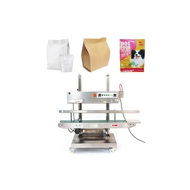 

CBS-1100V vertical continuous plastic bag sealing foil machine automatic induction heat sealing machine