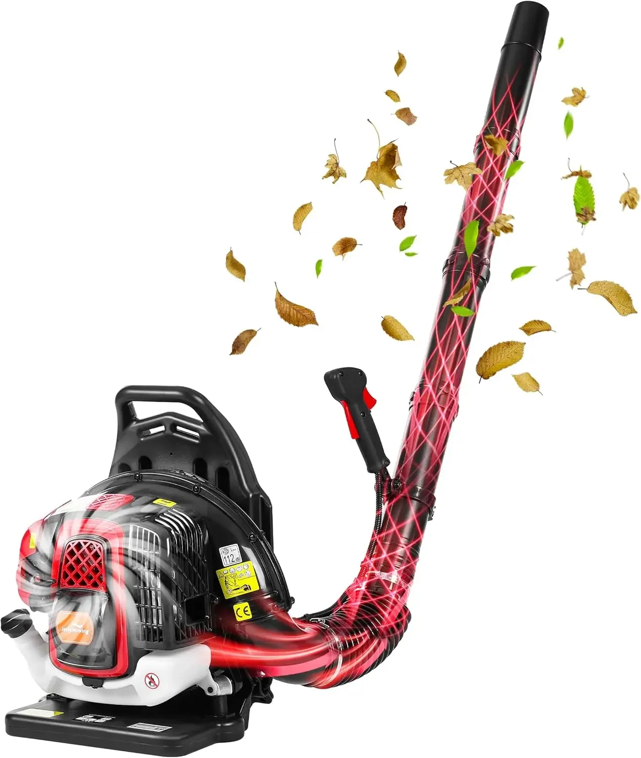 65CC 2-Stroke 850CFM 230MPH Gas Powered Backpack Leaf Blower w/Cruise Control, 1.8L Large Fuel Tank, Powerful Gas Leaf Blower