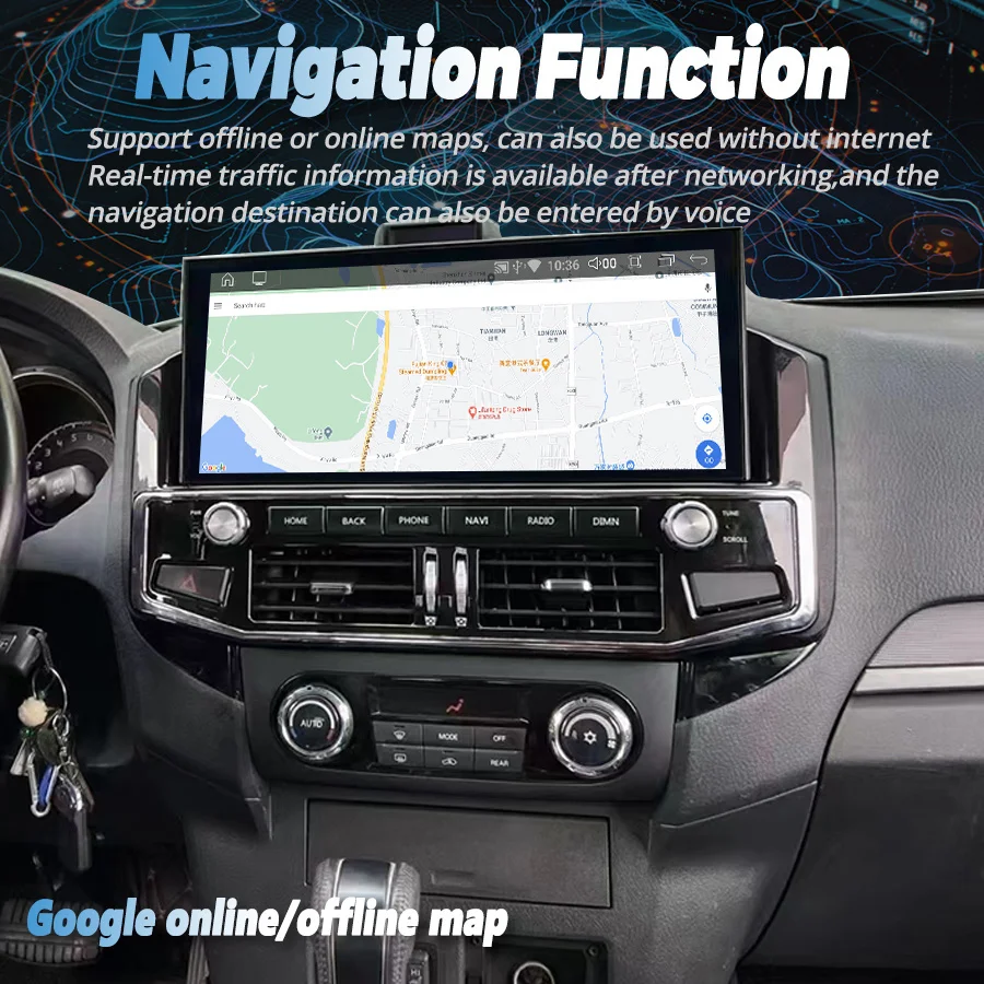 12.3inch  Bluetooth Carplay Screen 2din Radio For Mitsubishi Pajero 4 Android V80 V97 2006-2017 Car Multimedia Video Player GPS