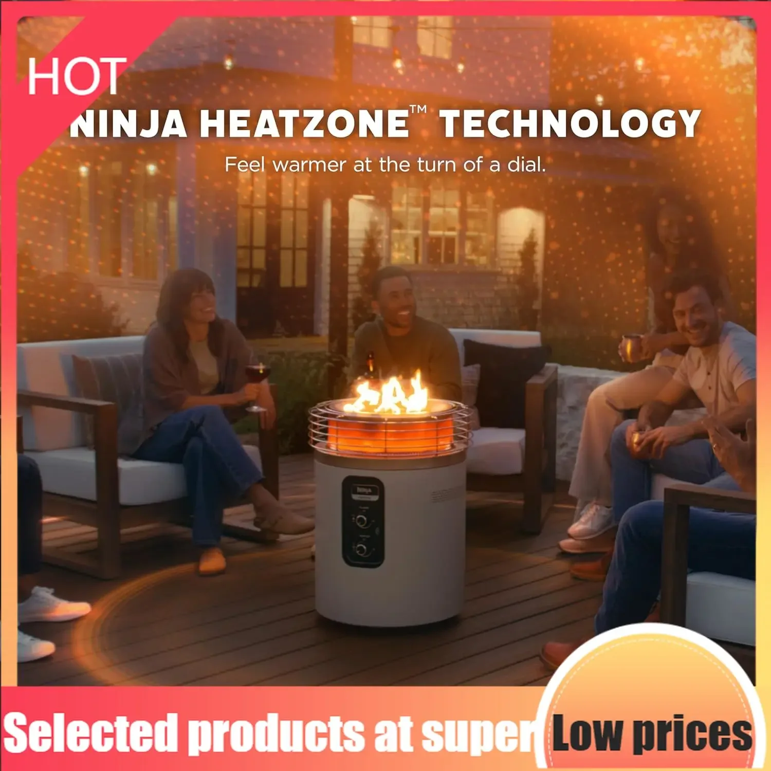 

Конкурентоспособный продукт: Уличный обогреватель и очаг Fireside360 | 3 режима: Только пламя, Только тепло, Пламя и тепло | Портативный, для патио, террасы