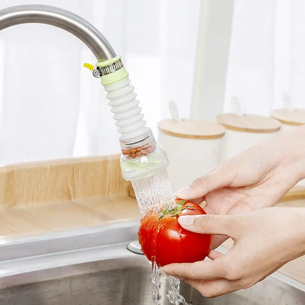 Extensor de grifo de cocina Flexible y ajustable, difusor de filtro de agua a prueba de salpicaduras, cabezal de salida, rociador de ahorro de agua, 360