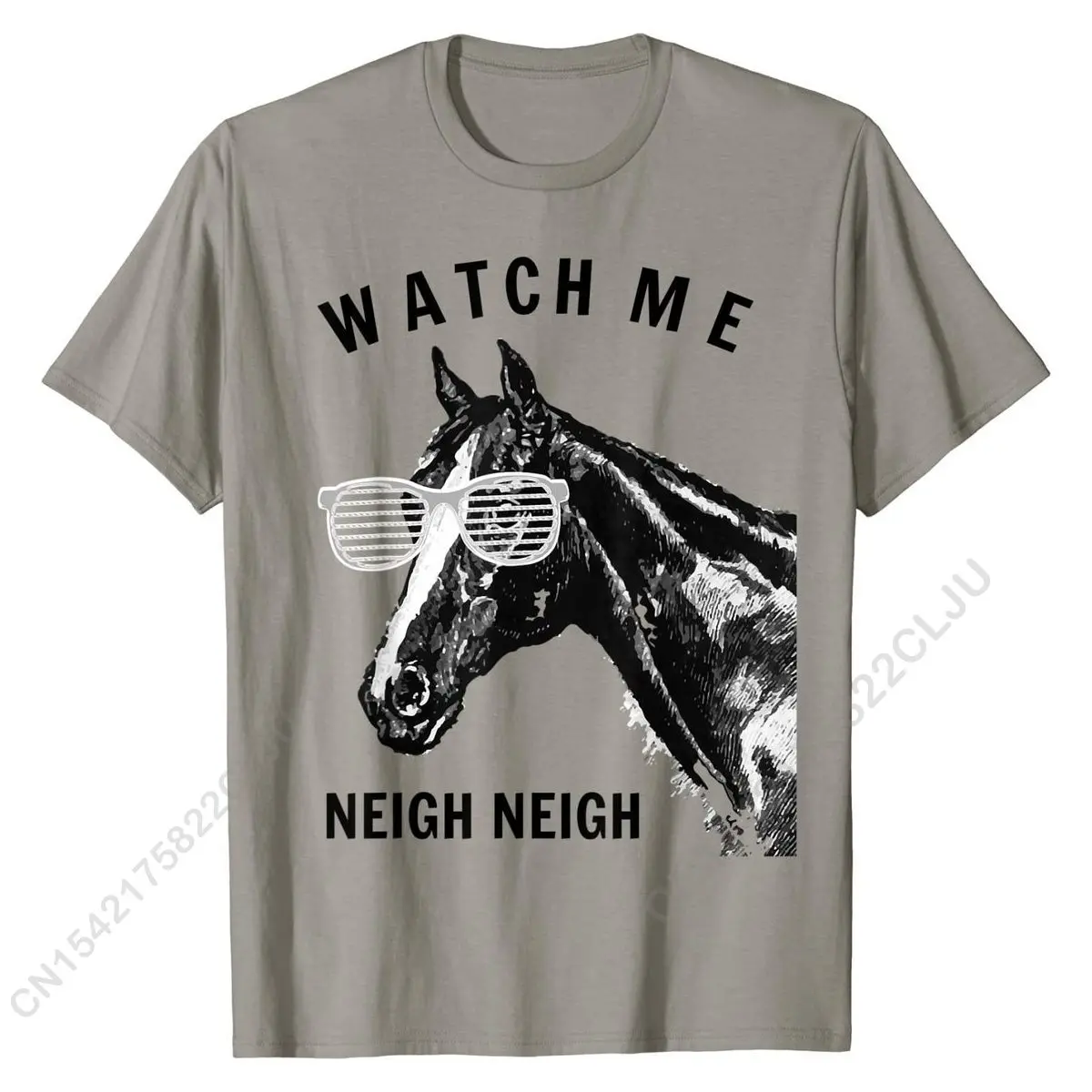 Funny Race Horse T-Shirt Men Watch Me Neigh Neigh T-Shirt Men Design Tshirts Discount T Shirt Cotton Young Comics