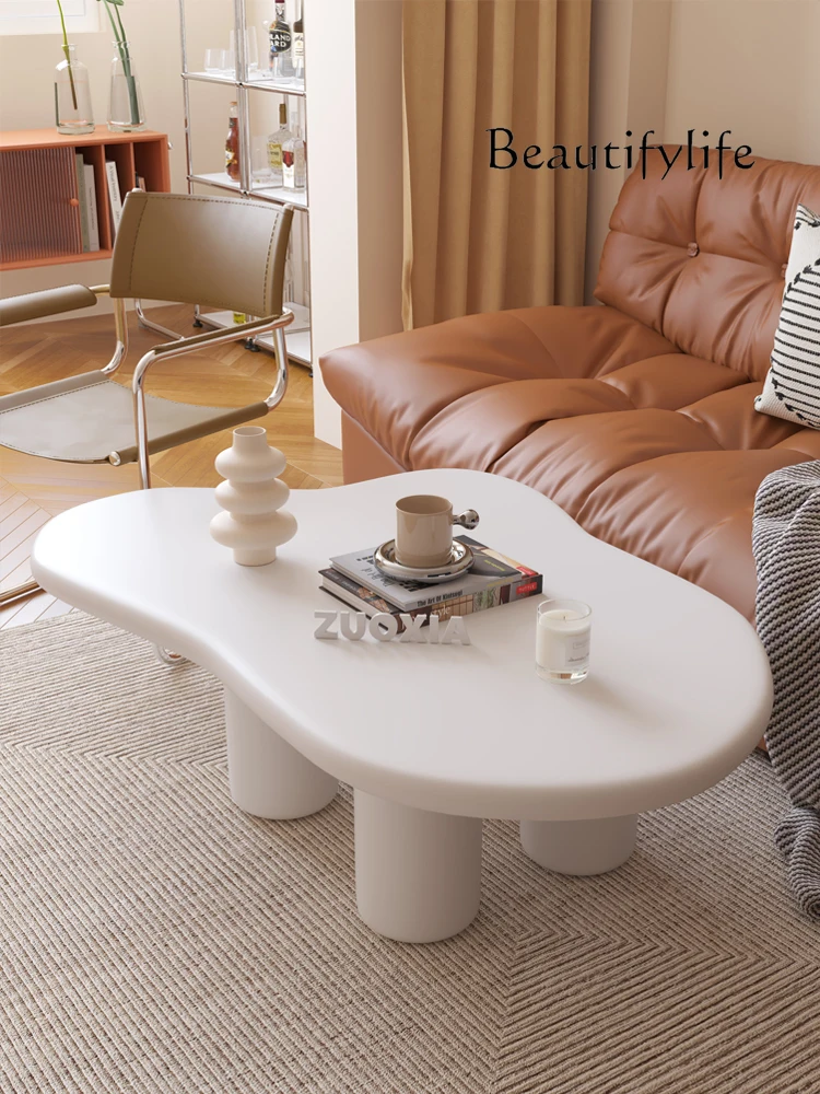 Wabi Stillwind Cloud Coffee Table Special Shaped Cream Wind Irregular Table Living Room Nordic Creative Coffee Table