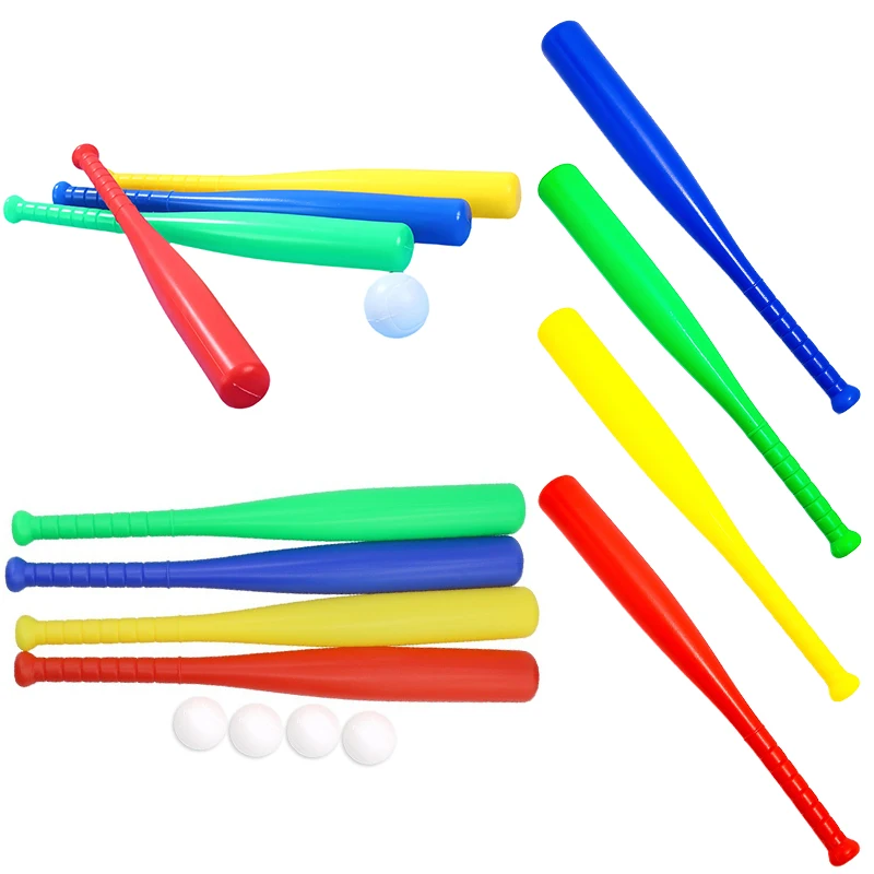 

1Set Plastic Baseball Bat with Ball Outdoor Interactive Ball Games 4 Colors Available Sport Game Props Fun Baseball Training ZYF