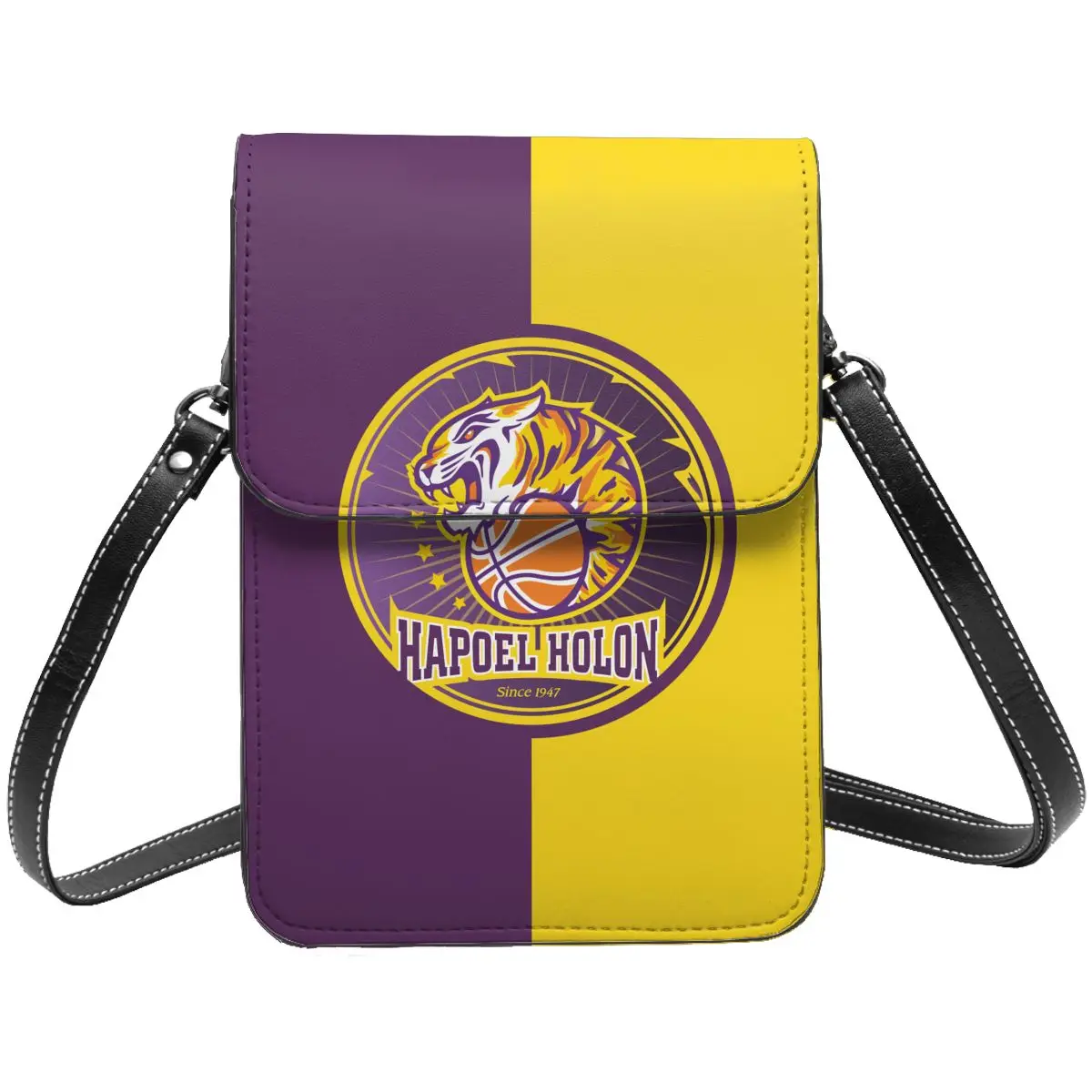 Hapoel Holon Basketball Crossbody Portemonnee Mobiele Telefoon Tas Schoudertas Mobiele Telefoon Portemonnee Verstelbare Riem