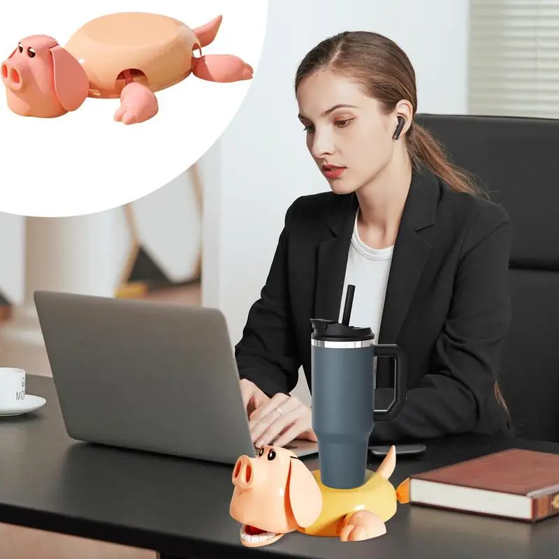Dessous de verre en forme d'animal avec Expression drôle, nouveauté porte-boissons, dessous de verre en forme de porc pour la décoration de la maison, cuisine, salon, tapis de tasse Unique