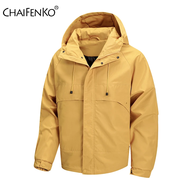 

New Fashion Ventilate Hooded Men Jacket Spring Autumn Loose Versatile Windproof Coat Outdoors Comfort Solid Casual Coat Men