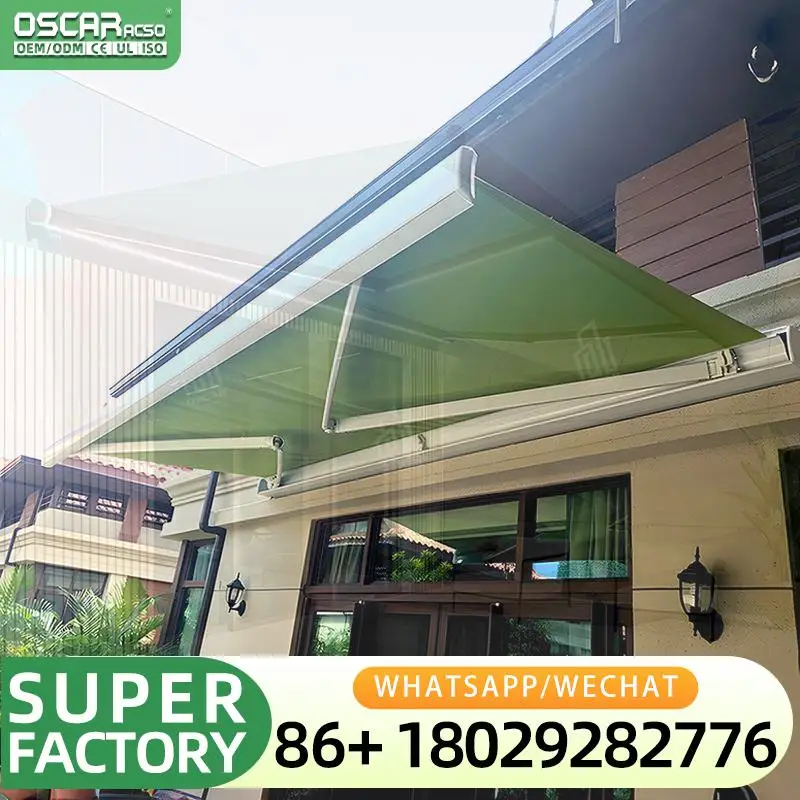 

Remote Control Heavy Duty Aluminum Retractable Outdoor Cassette Motorized Awning Custom Size for Patio Garden Balcony Retractabl