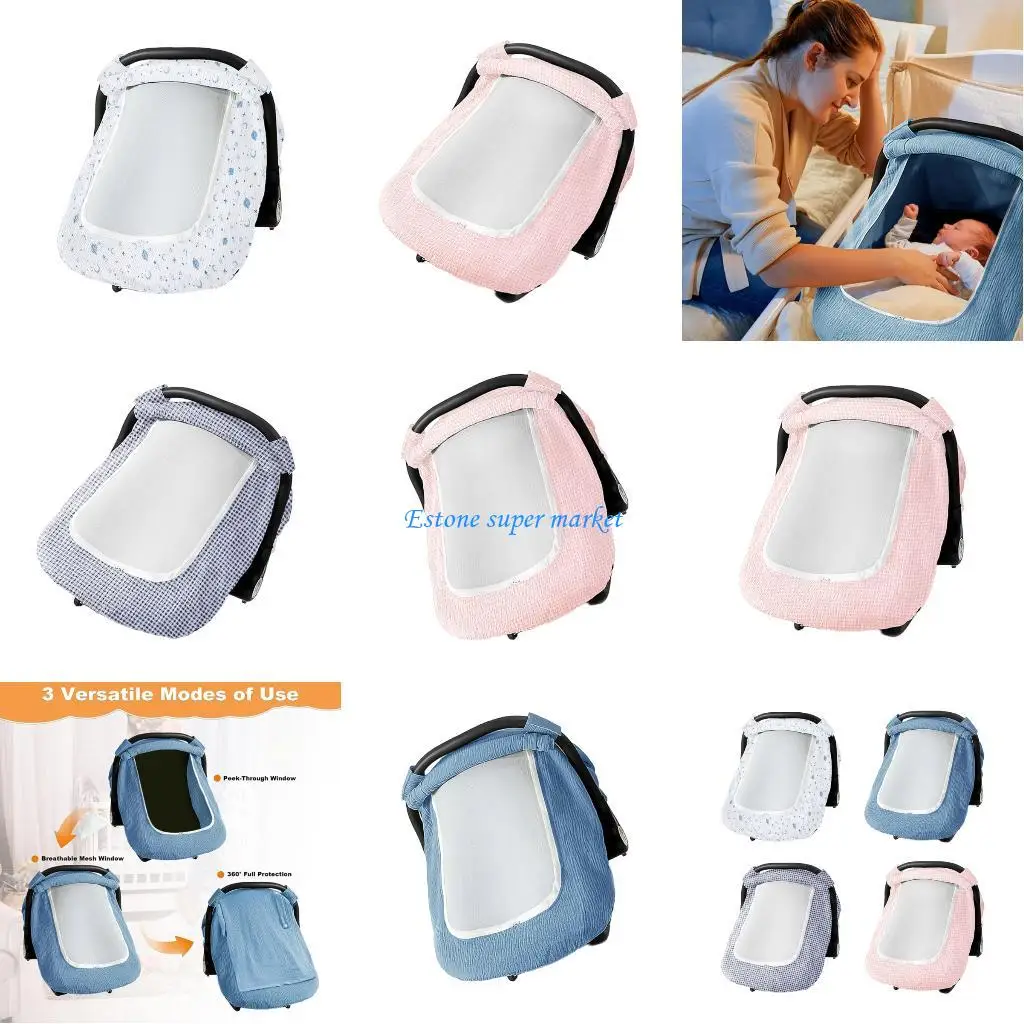 

090B Baby Carrying Basket Cover Soft Breathable Cotton Fabric Protective Sleeve Case