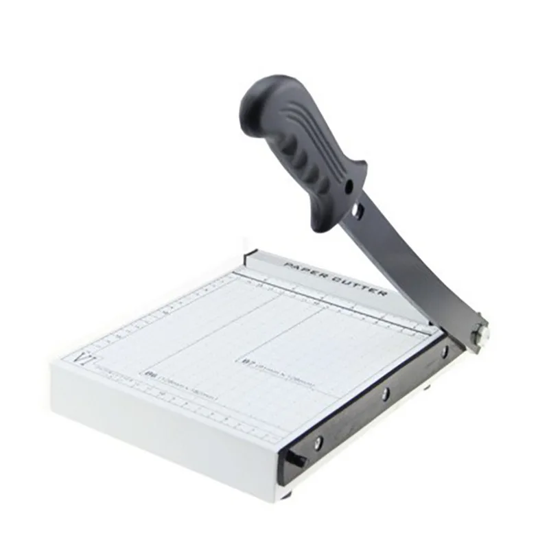 Heavy Duty A4 A3 Guillotine Paper Cutter, Manual Metal Base Trimmer for Photo, Card, Label and Phone Film Cutting, Desktop