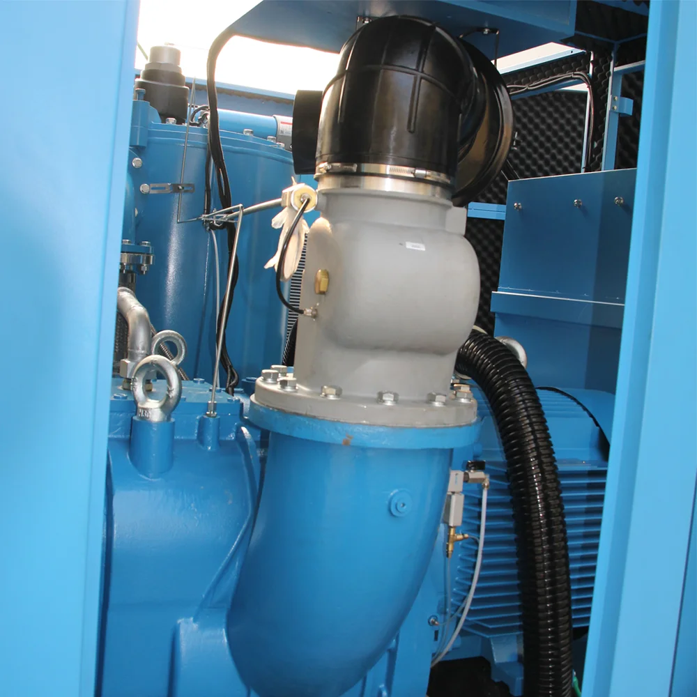 175 حصان 132 كيلو واط ضاغط هواء لولبي مزدوج المرحلة مبرد بالماء لصناعة البناء #6