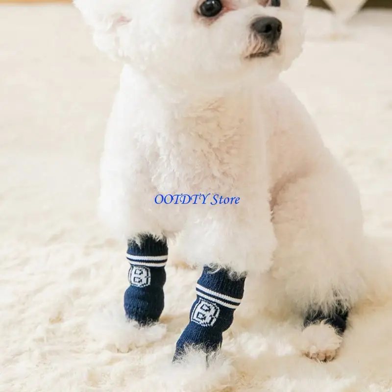 367A Dog Socks Knee Pads Pet Knee Protector Prevent Scratching for Indoor Wear