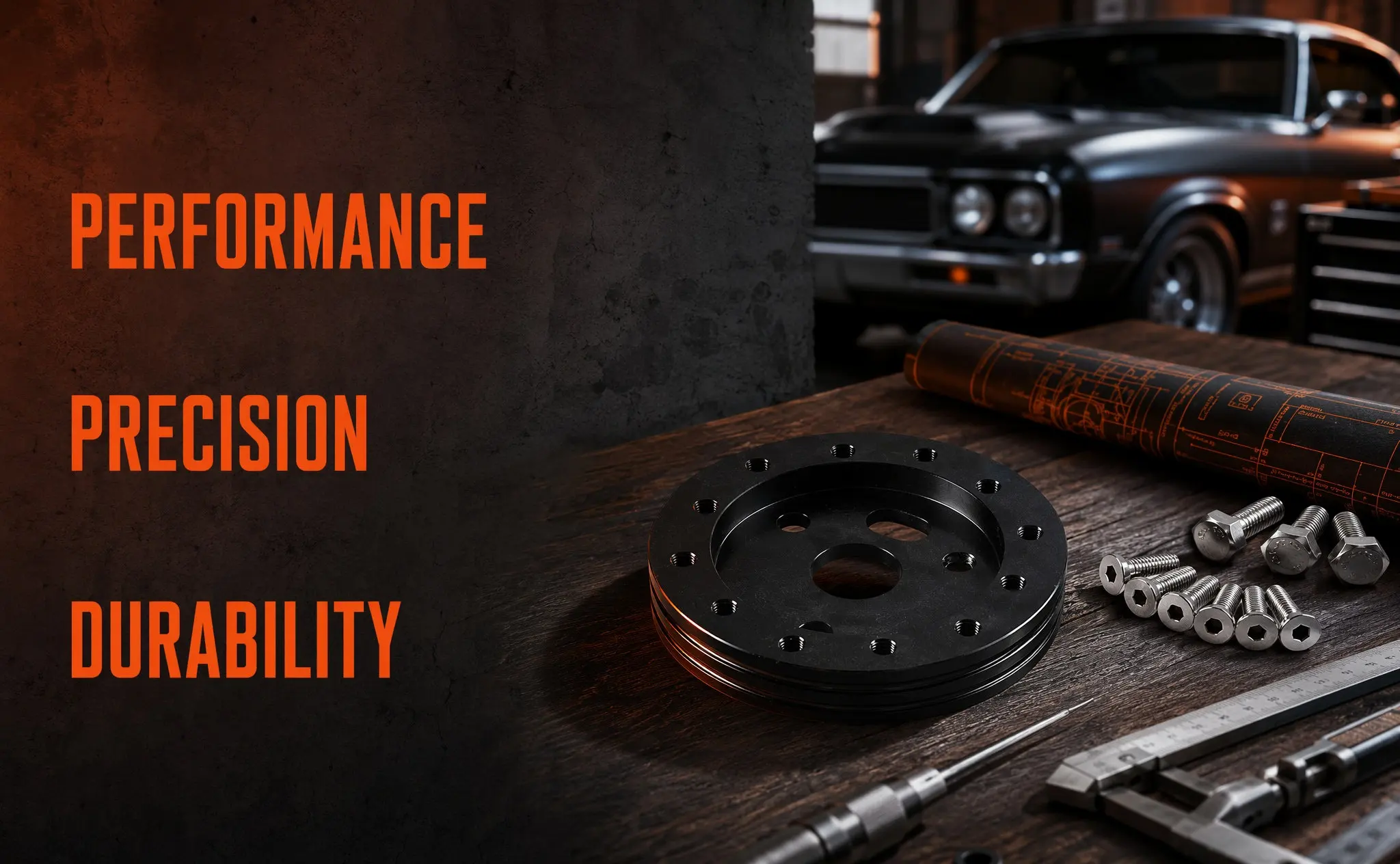 Steering Wheel Hub Adapter Steering Wheel Alignment Tool For Car Tuner Hole Black Inch Riser Suitable 70MM Convert