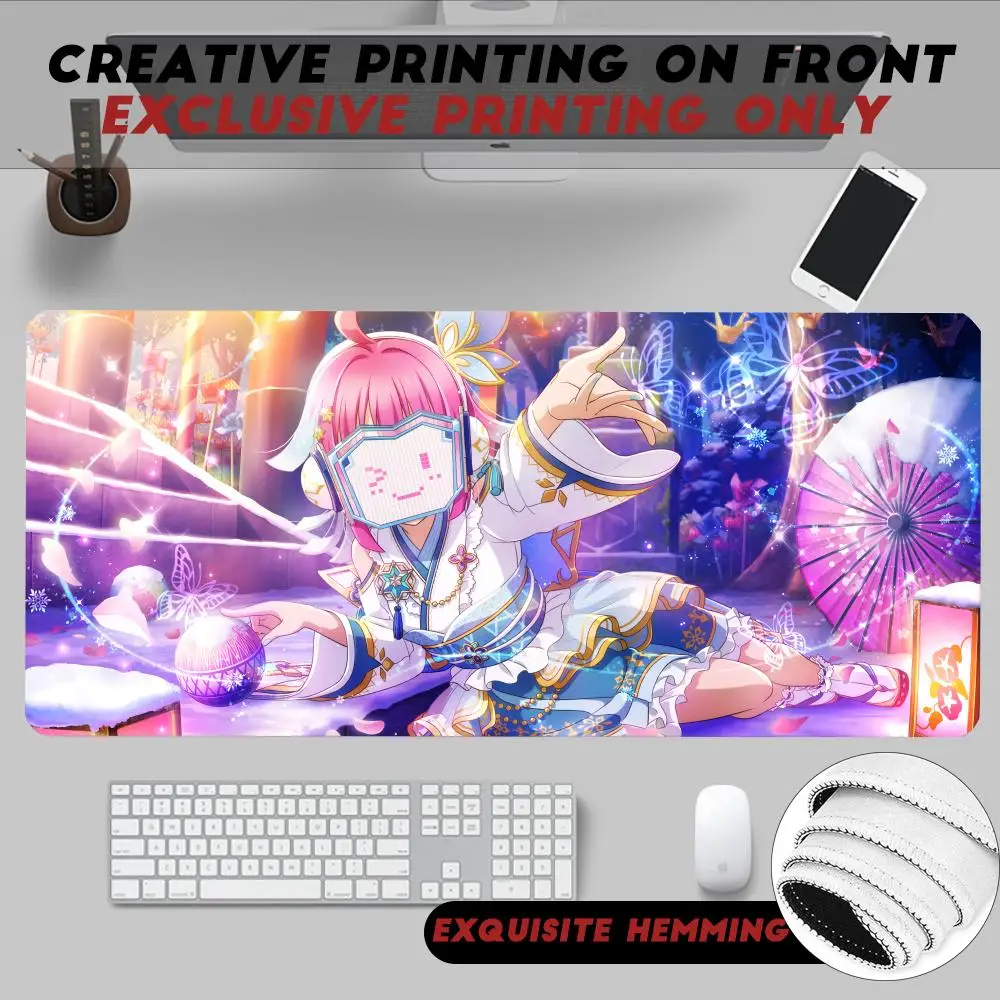 

Popular AnimeLove Live! Cute Tennoji Rina Mouse Pad Non-Slip Rubber Edge locking mousepads Game play mats for notebook PC computer