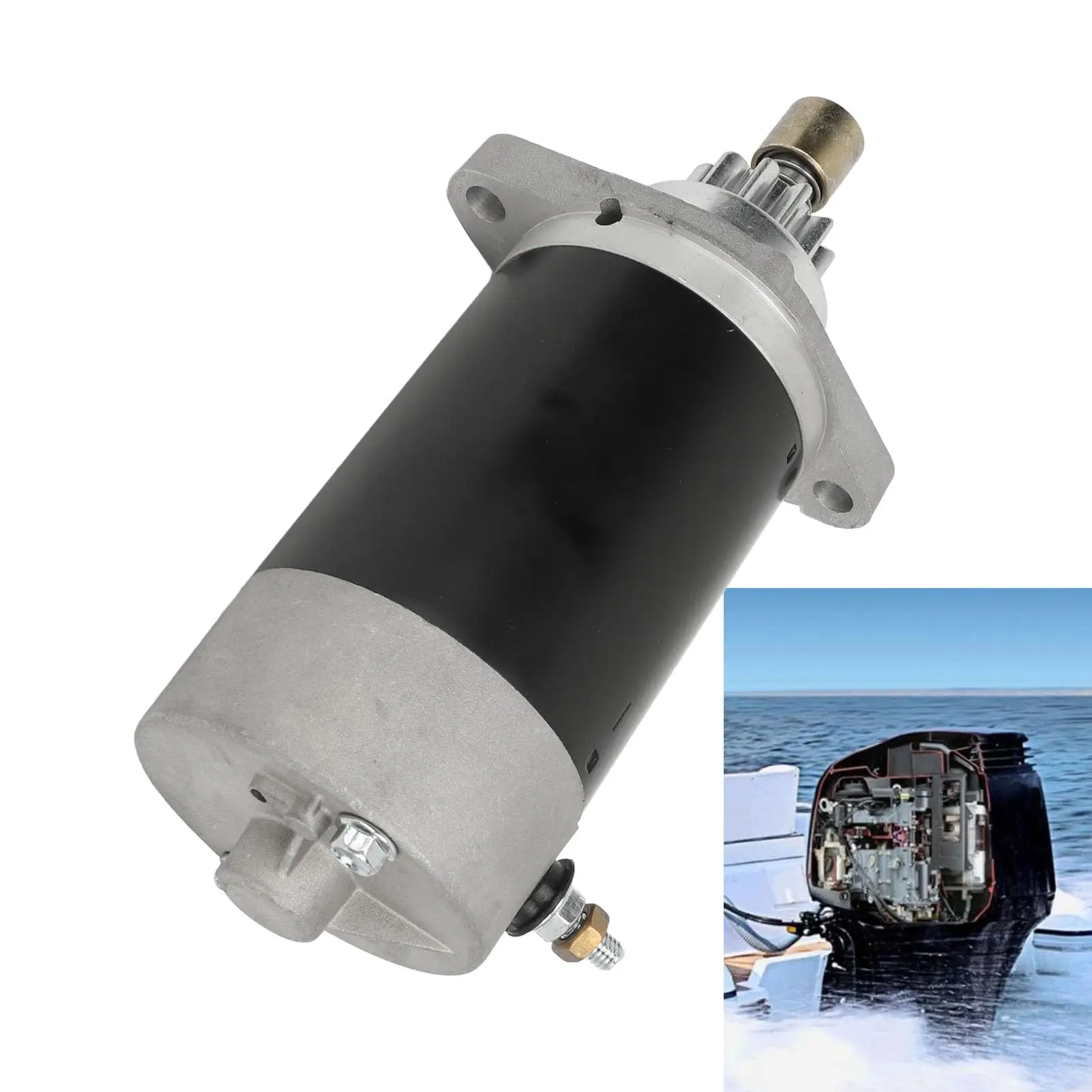 11T CCW Starter Motor Compatible with Outboard 25HP 30HP 40HP 50HP 68T-81800-00-00  6F5-81800-10-00  6F5-81800-11-00