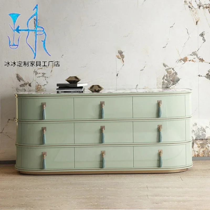 

French light luxury TV cabinet small apartment modern simple entrance locker