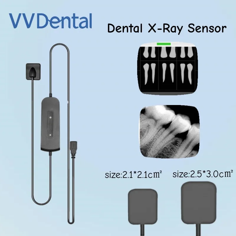 VV Dental Adult/Children Digital X-Ray Sensor with 9 Languages for Tooth Examination Fast Transmission Intraoral HD Image