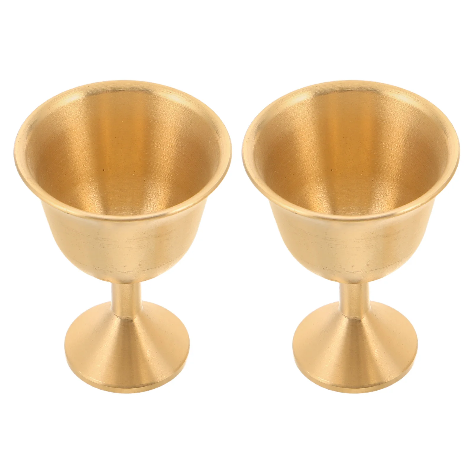 

2Pcs Vintage Brass Goblets Classic Medieval Stemmed Cup for Wedding Banquet Ceremony Communion Wine Chalice Communion Goblet