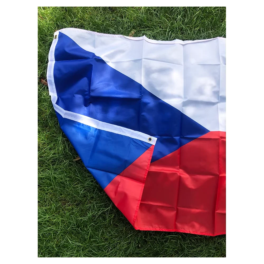 （TIKI FLAG）90x150cm CZ CZE CZECH republic National Flag polyester hanging banner for decoration