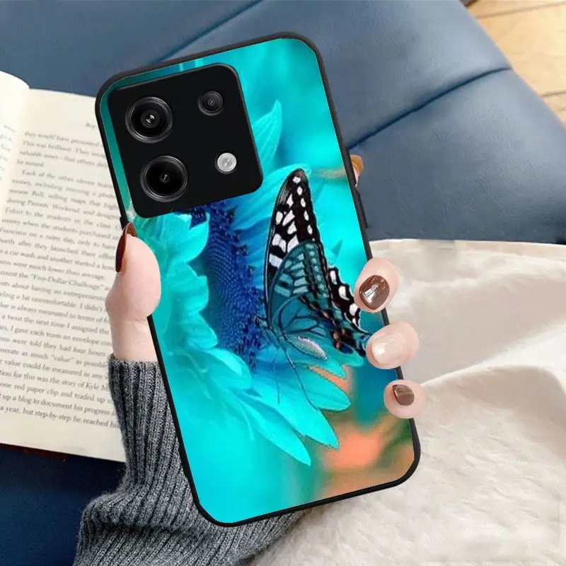 fundas butterfly flowers Phone Cover For Xiaomi Redmi Note 13pro note12pro 11pro note10pro 9pro 8pro 9s 8T K40 12C 10C 9C Cases