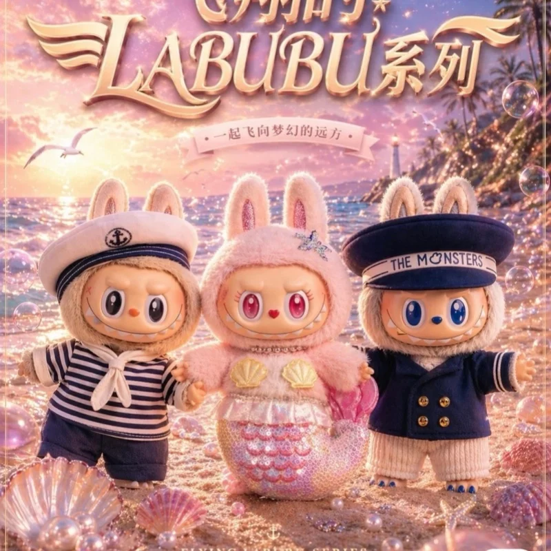 

POP MART LABUBU THE MONSTERS DEVLIEGENDE LABUBU Captain Series Vinyl Plush Trendy Mystery Box Anime Action Figure Blind Box Toys
