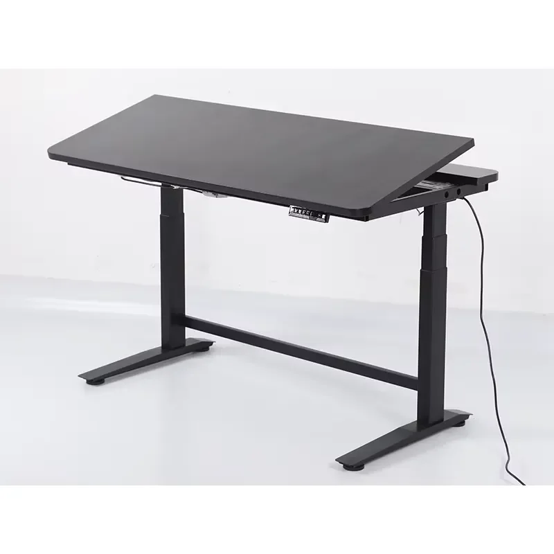 T3 Dual Motor Electric Height Adjustable Standing Desk Ergonomic Sit Stand Workstation with Half Tilt Top for Home Office