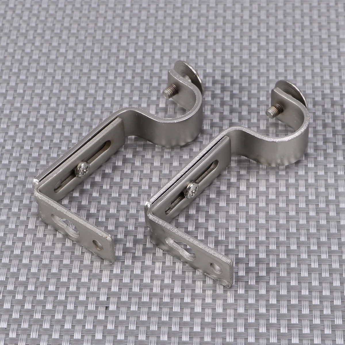 

2Pcs Matte Nickel Plated Bracket for 18-22Mm Curtain Rods Heavy Duty Iron Drapery Holder Vintage Style Pole Mount Fixture