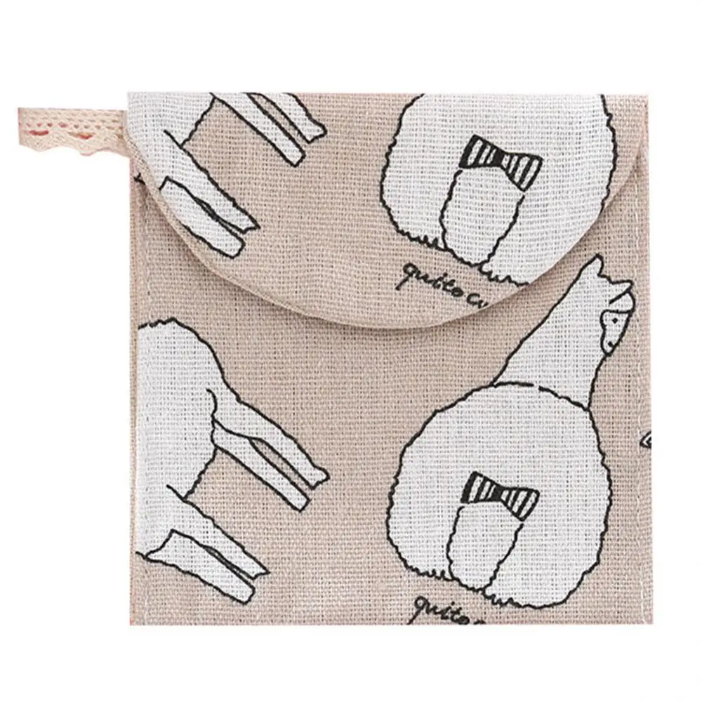 1/5PCS Towel Storage Bag Multiple Functions Cute Menstrual Period Bag Napkin Sanitary Pad Pouch Sanitary Cotton Bag Coin Purse