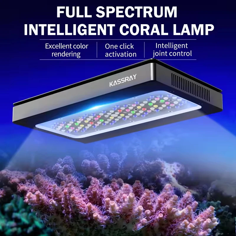 

Kassray 240W Full Spectrum Crees LED Coral Reef Light 100-240V WIFI & Bluetooth for Saltwater Marine Coral Reef Fish Tank