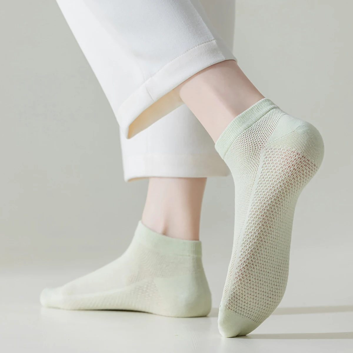 8 Pairs/set Women Cotton Socks Breathable Summer Ankle Socks Black White Lady Thin Mesh Short Socks Fast Shipping