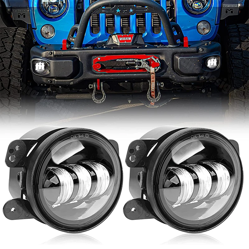 

Самые дешевые 4-дюймовые светодиодные противотуманные фары для Jeep 07-18 Wrangler JK Unlimited JK, замена переднего бампера, светодиодные фары для внедорожников