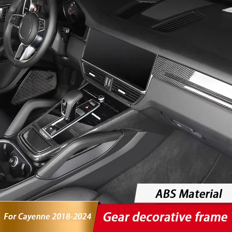 

ABS Car Interior Modification Center Control Air Outlet Gear Frame Decorative Sticker For Porsche Cayenne 92A 9YA 2018-2024