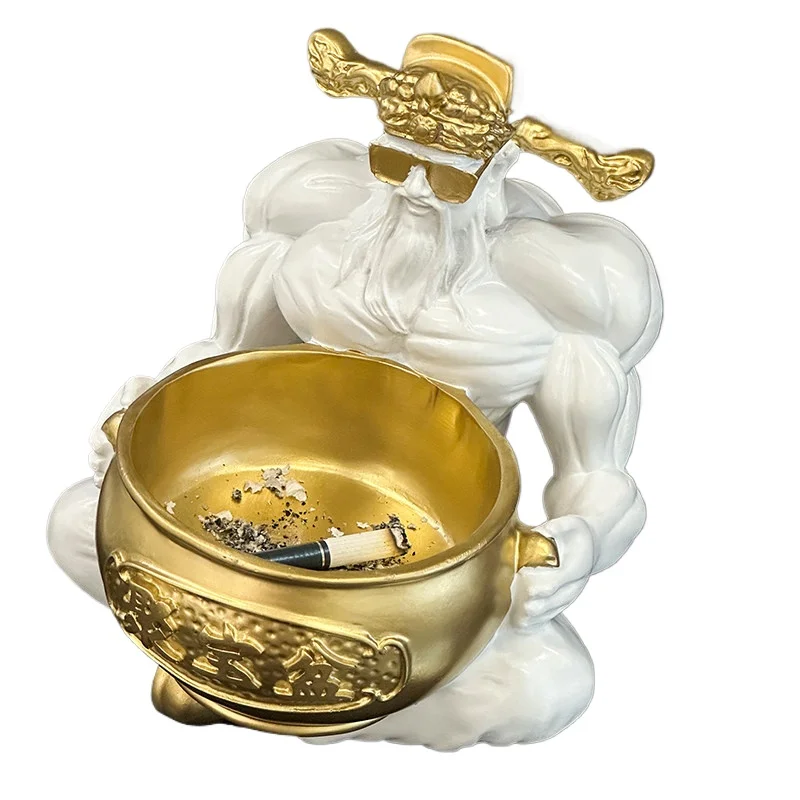 Creativity, muscle God of Wealth, ashtray, living room, office desktop, high-end ornaments