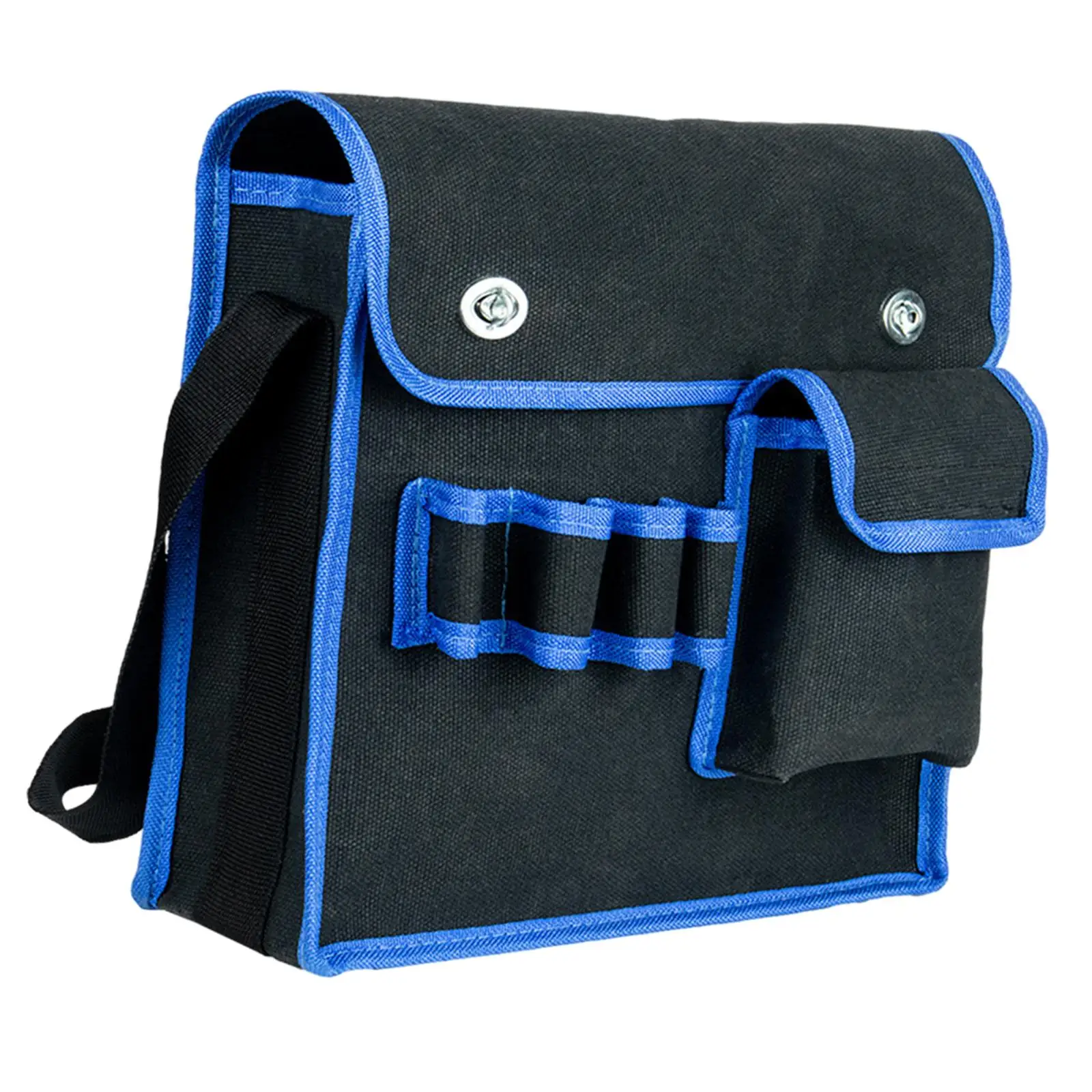 Durable Canvas Toolbag Waterproof Wear Resistant Electrician Pouch Large Storage Space Adjustable Strap Fixed Band Design for