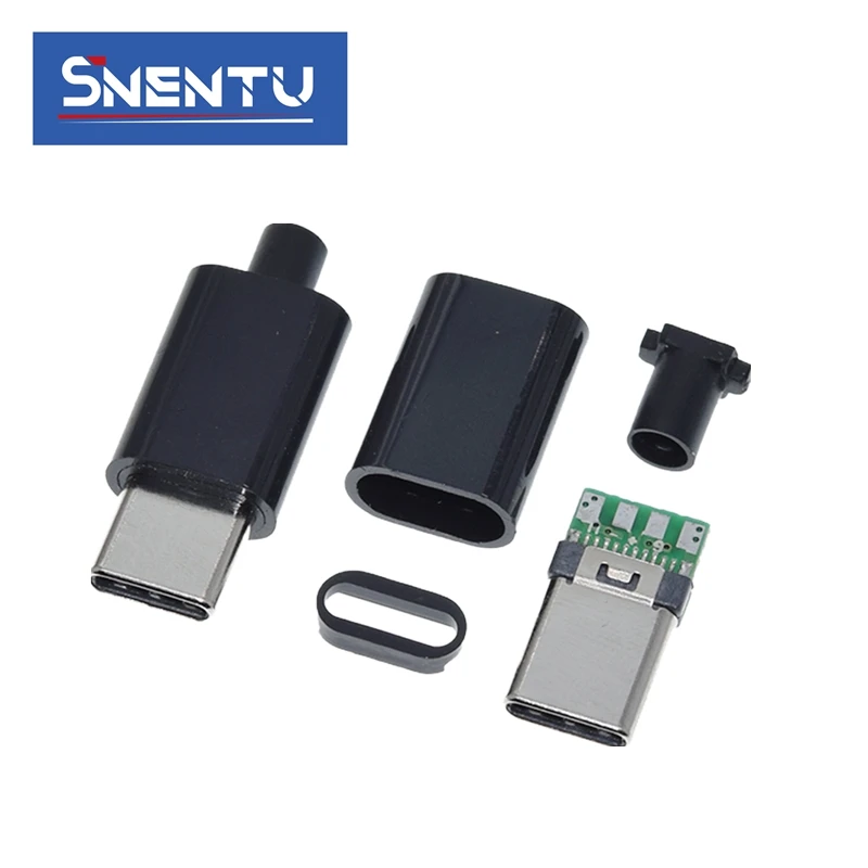 5pcs 10PCS Type-C usb3.1 Connectors Jack Tail Male Plug Electric Terminals welding DIY data cable OGT accessories 16 pin