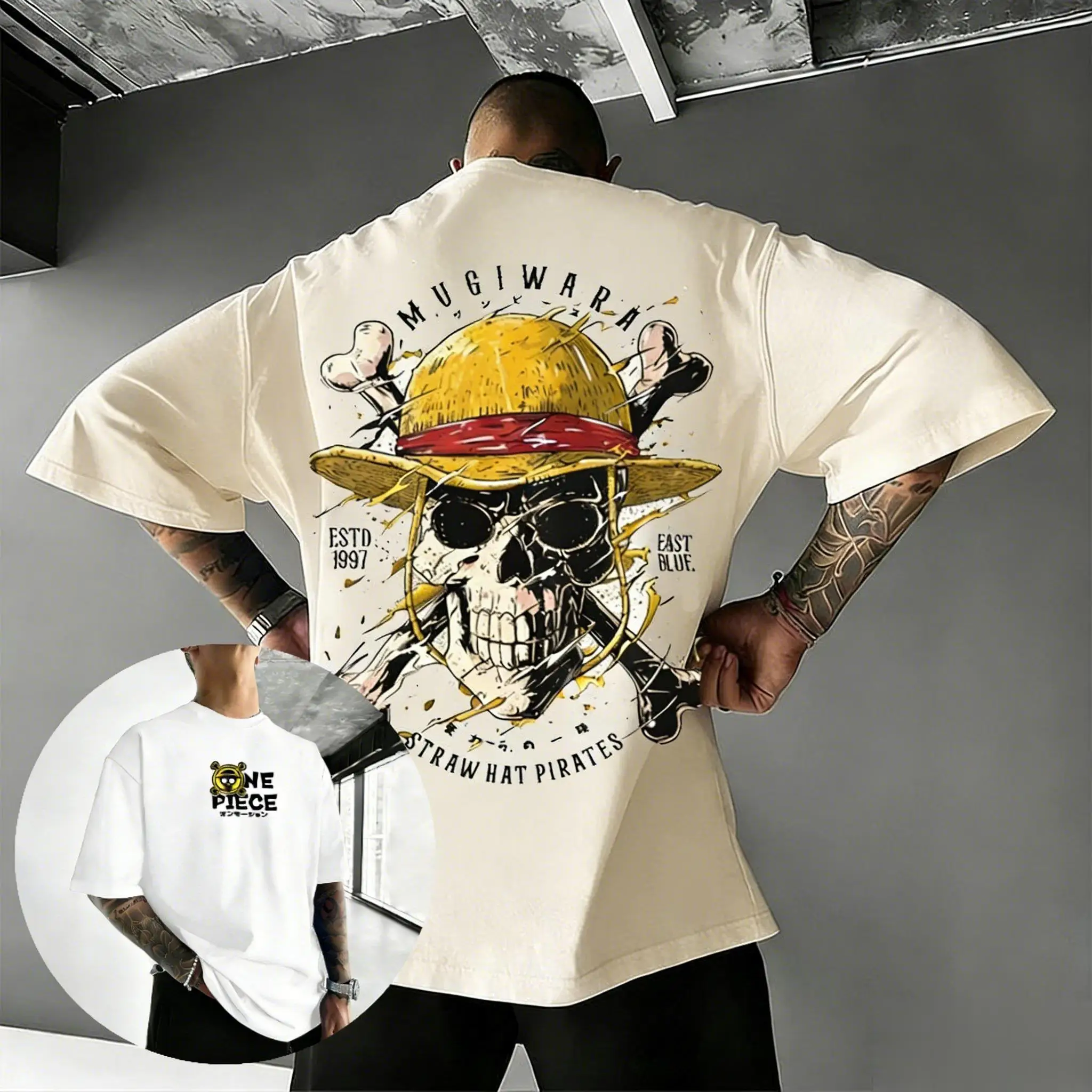 Unisex Oversize One Piece Skull Anime T Shirt Men Women Cotton Streetwear Casual Short Sleeve Top Graphic Tee Trendy 2026 Summer view 2