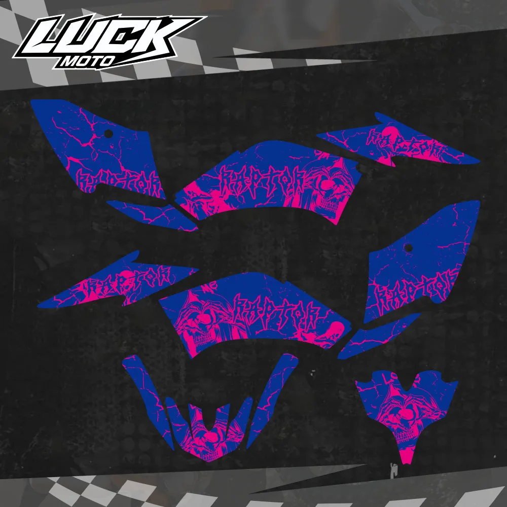 

LUCKMOTO New Style DECALS STICKERS Graphics Kits FIT For Yamaha Raptor125 Raptor 250 YFM125 YFM250 ATV YFM 125 250