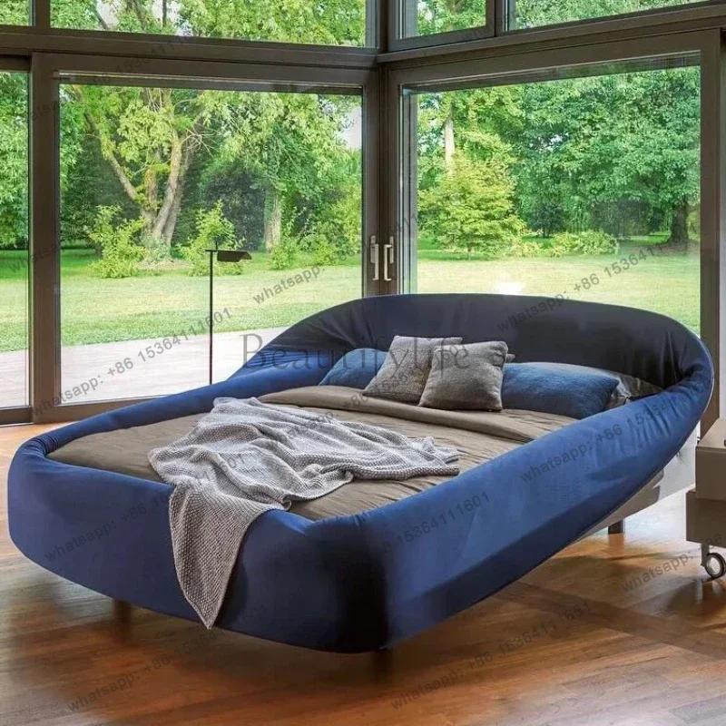 

Double Create Bed Frame Fashionable Quality Confortable Design Bed Master Bedroom Light Luxury Family Muebles Bedroom Furniture