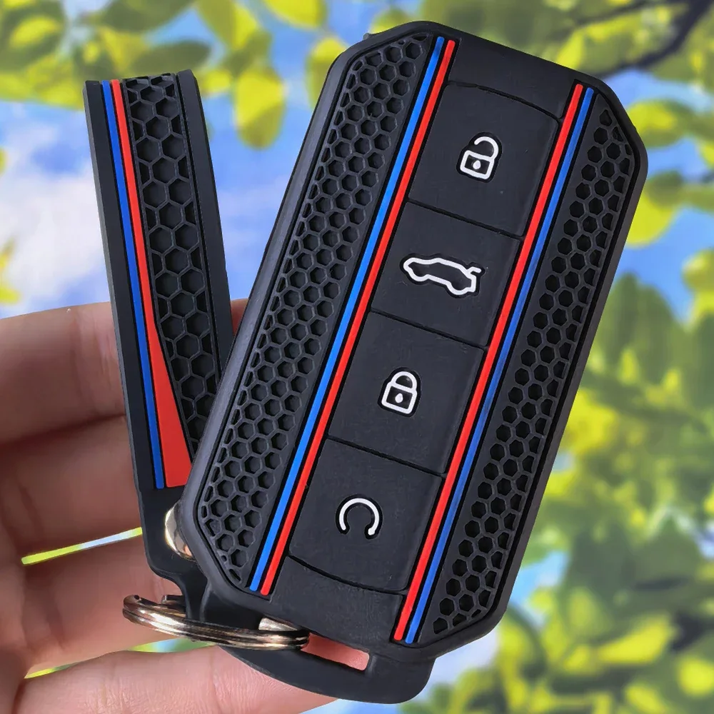 Smooth‑Touch Key Fob Skin With Keychain for Chery JAECOO J5 J7 J8 Omoda5 C5 Tiggo8 Pro Max Tiggo9 Auto Key Holder