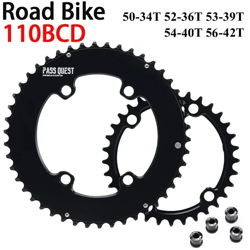 110BCD Chainring Road bike for ROTOR 110-4 2X Crank 110bcd 4-claw Double chainring 2x11S 12S 50-34T 52-36T 53-39T 56-42T