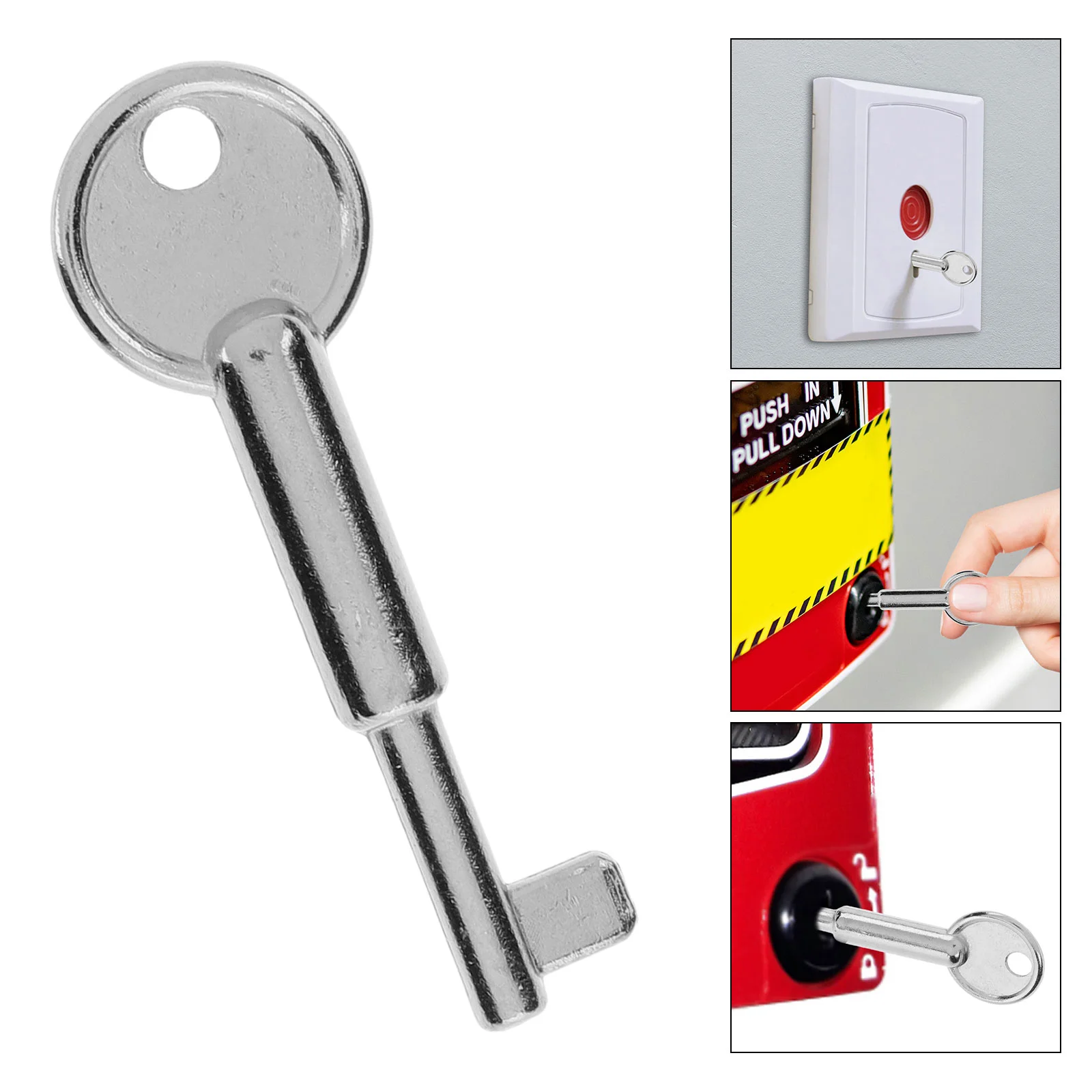 5 Pcs Alarm Key Emergency Stop Button Replacement Buttons Metal Keys Switch The