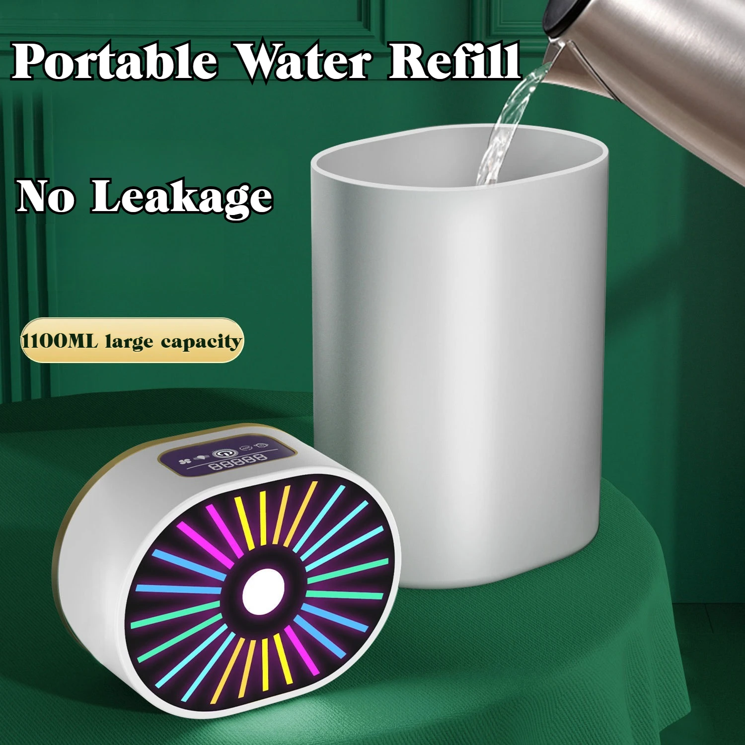 ناشر الروائح العلاجية - رذاذ الهواء الصامت، مرطب USB وأضواء ملونة ذكية، منقي هواء المنزل والسيارة #5