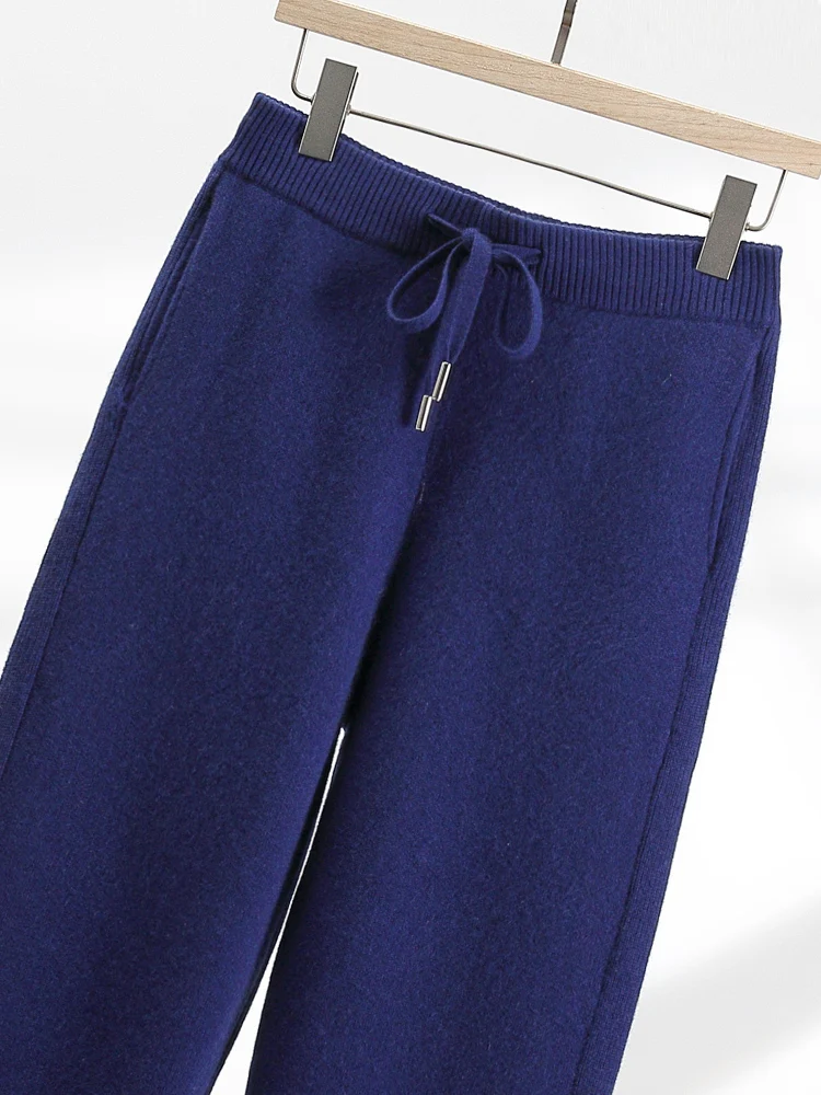 

2025 Men's 100% Cashmere Pants Autumn Winter Thick Pencil pants Casual Cashmere Knitted Trousers Basic Soft Warm Cashmere Pants