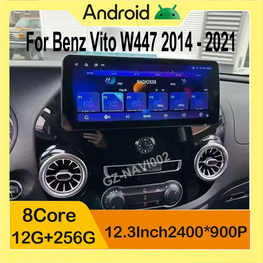 

Android 15 Car Radio For Benz Vito W447 2014 - 2021 Stereo Receiver GPS Navigation Video Carplay Player Auto BT DSP Tools 4G